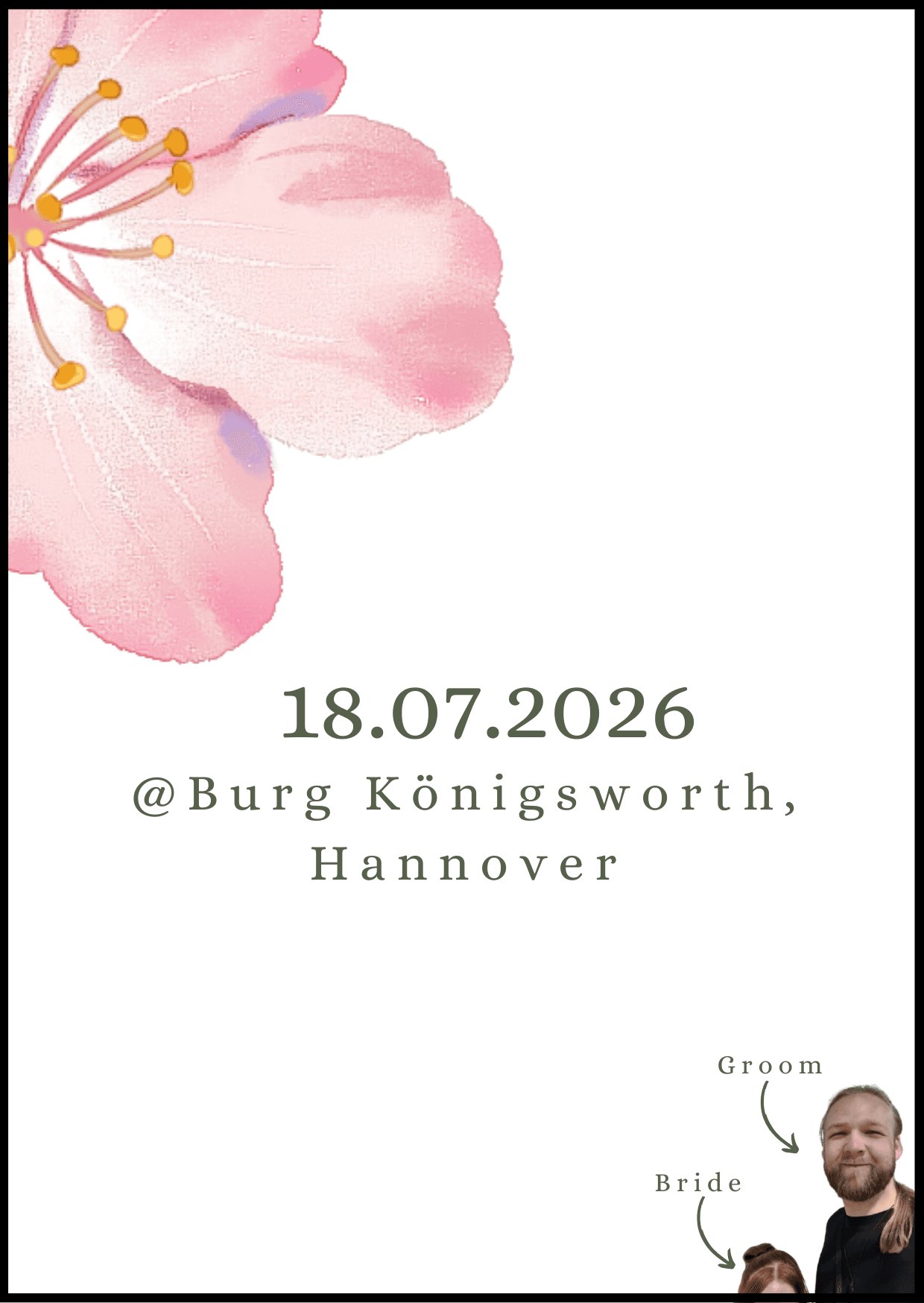 Save the date für die Hochzeit von Laura und Doni